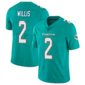 Davalo M.Dolphins #2 Malik Willis Player Aqua Limited Vapor Untouchable Home Game Stitched Jerseys