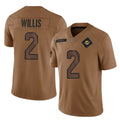 Davalo M.Dolphins #2 Malik Willis Player Brown Salute To Service Limited Stitched Jerseys