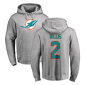 Davalo M.Dolphins #2 Malik Willis Player Gray LOGO Pullover Hoodies Limited Stitched Jerseys