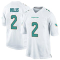 Davalo M.Dolphins #2 Malik Willis Player White Home Game Stitched Jerseys