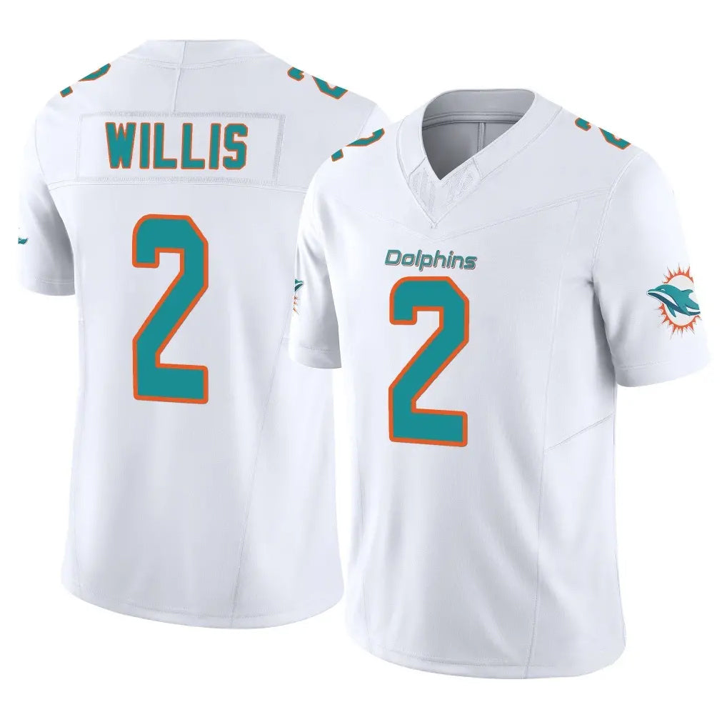 Davalo M.Dolphins #2 Malik Willis Player White Limited Vapor F.U.S.E. Home Game Stitched Jerseys