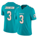 Davalo M.Dolphins #3 Chris Johnson Player Aqua Limited Vapor F.U.S.E. Home Game Stitched Jerseys