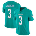 Davalo M.Dolphins #3 Chris Johnson Player Aqua Limited Vapor Untouchable Home Game Stitched Jerseys