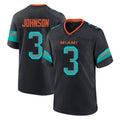 Davalo M.Dolphins #3 Chris Johnson Player Black Pitch Rivalries Collection Home Game Stitched Jerseys