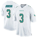 Davalo M.Dolphins #3 Chris Johnson Player White Home Game Stitched Jerseys