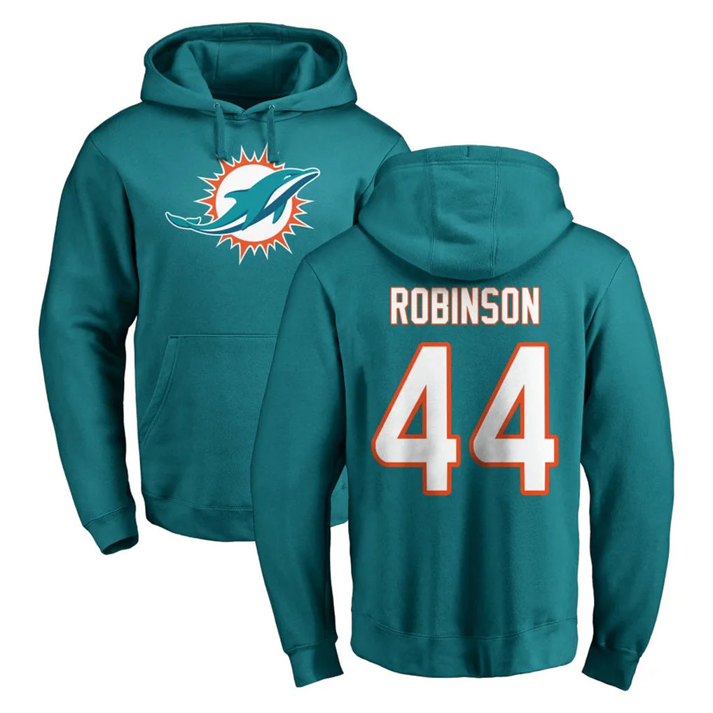 Davalo M.Dolphins #44 Chop Robinson Player Aqua LOGO Pullover Hoodies Limited Stitched Jerseys
