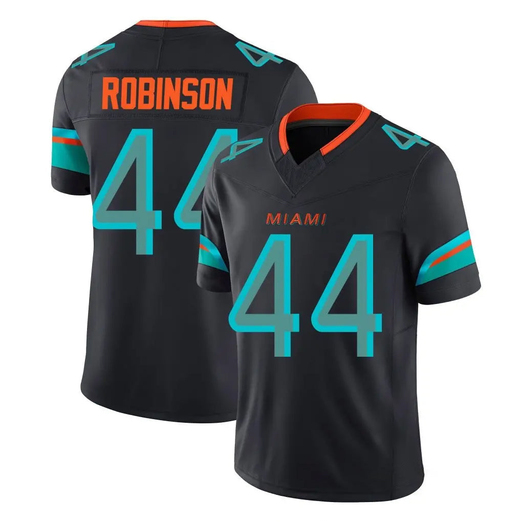 Davalo M.Dolphins #44 Chop Robinson Player Black Limited Pitch Rivalries Collection Home Game Stitched Jerseys
