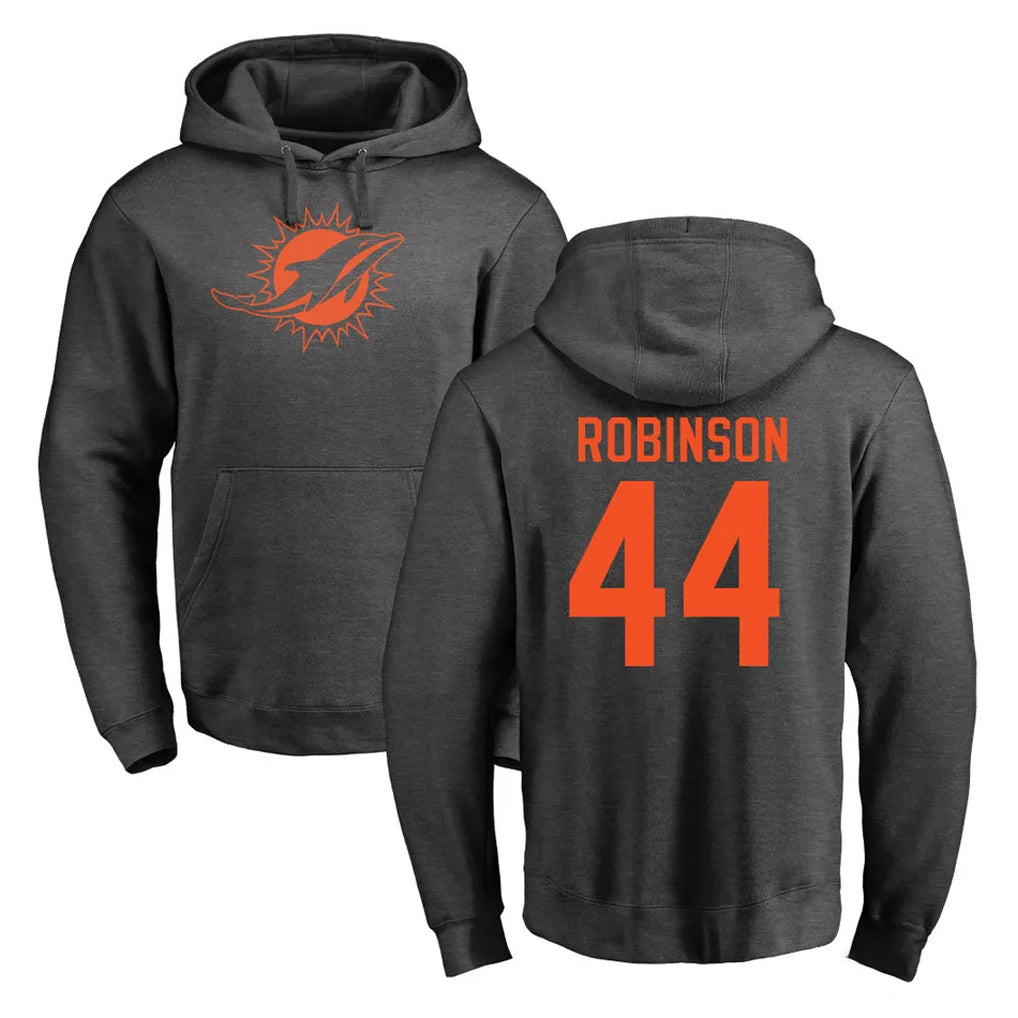 Davalo M.Dolphins #44 Chop Robinson Player Darkgray Pullover Hoodies Limited Stitched Jerseys