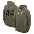 Davalo M.Dolphins #44 Chop Robinson Player Olive Salute to Service Pullover Hoodies Limited Stitched Jerseys