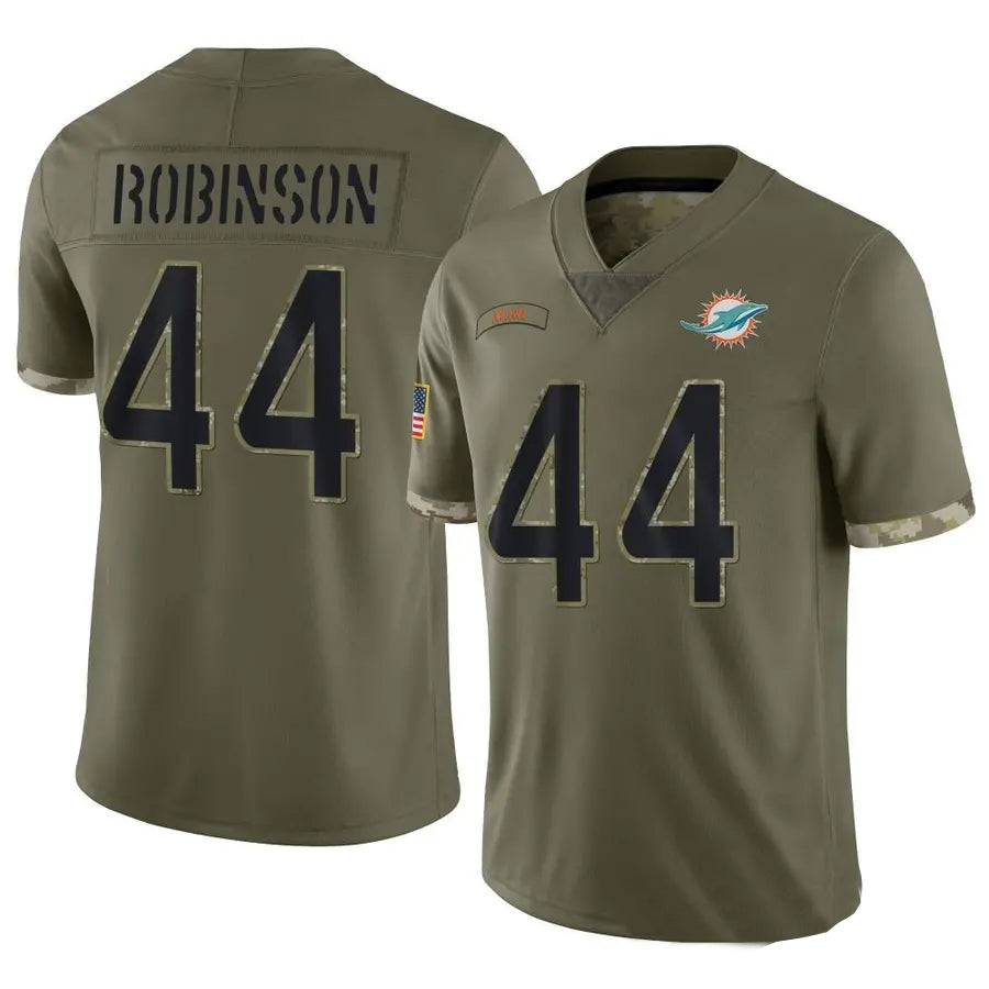 Davalo M.Dolphins #44 Chop Robinson Player Salute To Service Olive Stitched Jerseys