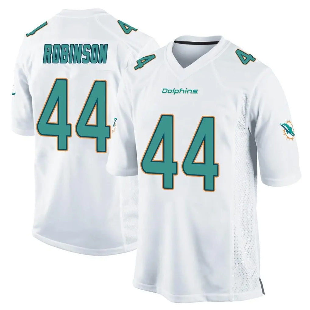 Davalo M.Dolphins #44 Chop Robinson Player White Home Game Stitched Jerseys