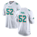 Davalo M.Dolphins #52 Patrick Paul Player White Limited Home Game Stitched Jerseys