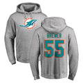 Davalo M.Dolphins #55 Aaron Brewer Player Gray LOGO Pullover Hoodies Limited Stitched Jerseys