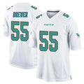 Davalo M.Dolphins #55 Aaron Brewer Player White Home Game Stitched Jerseys