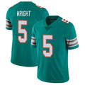 Davalo M.Dolphins #5 Jaylen Wright Player Aqua Limited Alternate Vapor Untouchable Home Game Stitched Jerseys