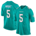 Davalo M.Dolphins #5 Jaylen Wright Player Aqua Team Color Home Game Stitched Jerseys