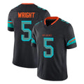 Davalo M.Dolphins #5 Jaylen Wright Player Black Limited Pitch Rivalries Collection Home Game Stitched Jerseys
