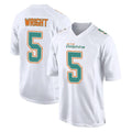 Davalo M.Dolphins #5 Jaylen Wright Player White Fashion Home Game Stitched Jerseys