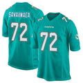 Davalo M.Dolphins #72 Jonah Savaiinaea Player Aqua Team Color Home Game Stitched Jerseys