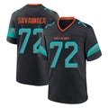 Davalo M.Dolphins #72 Jonah Savaiinaea Player Black Pitch Rivalries Collection Home Game Stitched Jerseys