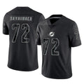Davalo M.Dolphins #72 Jonah Savaiinaea Player Black Reflective Limited Game Stitched Jerseys