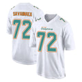 Davalo M.Dolphins #72 Jonah Savaiinaea Player White Fashion Home Game Stitched Jerseys