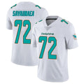 Davalo M.Dolphins #72 Jonah Savaiinaea Player White Limited Vapor Untouchable Home Game Stitched Jerseys