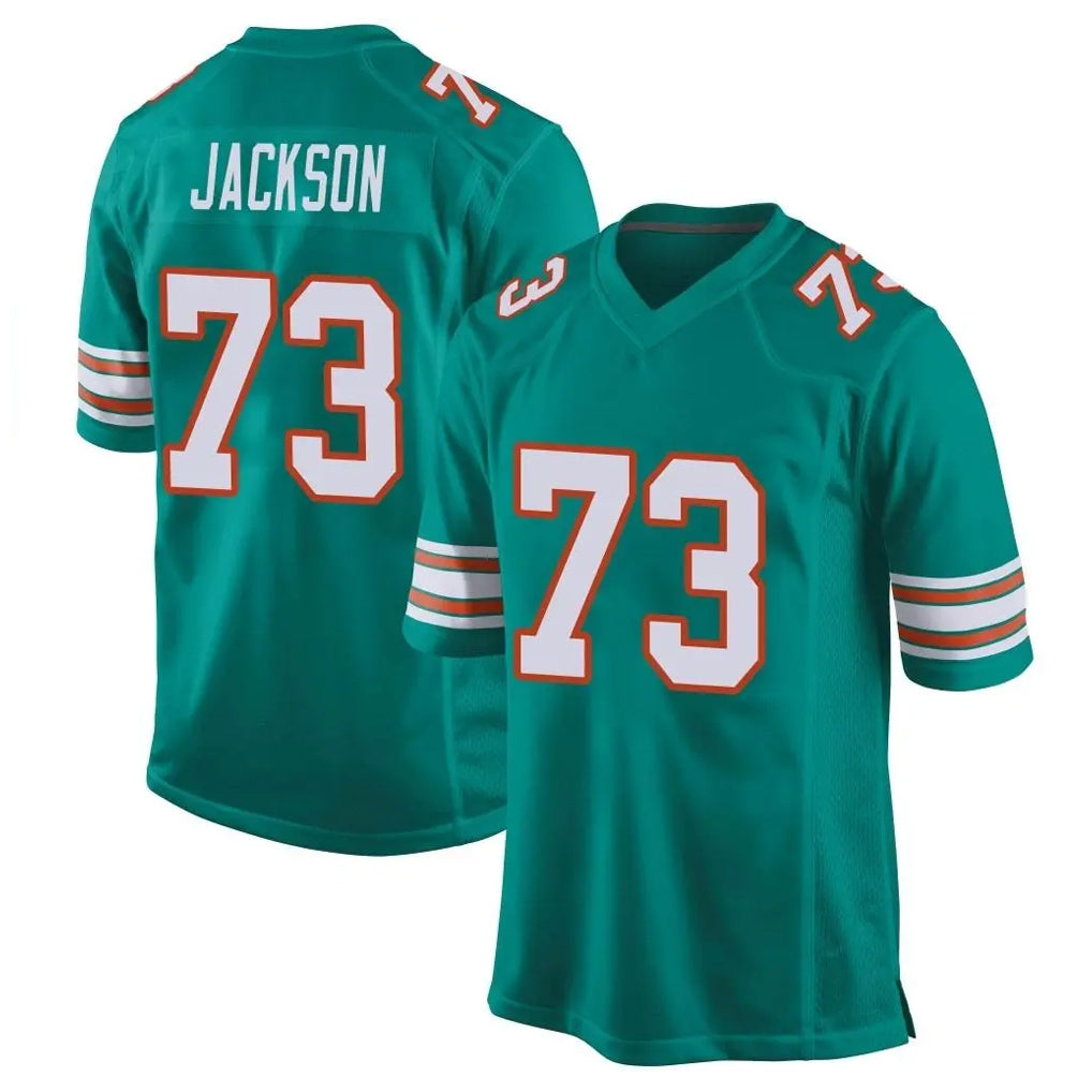 Davalo M.Dolphins #73 Austin Jackson Player Aqua Alternate Home Game Stitched Jerseys