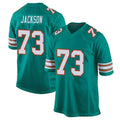 Davalo M.Dolphins #73 Austin Jackson Player Aqua Alternate Home Game Stitched Jerseys