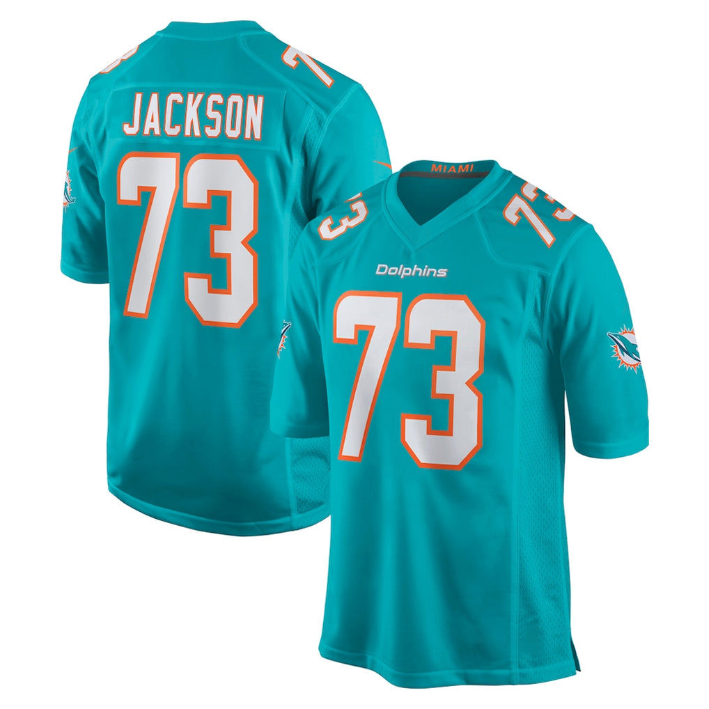 Davalo M.Dolphins #73 Austin Jackson Player Aqua Home Game Stitched Jerseys
