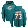 Davalo M.Dolphins #73 Austin Jackson Player Aqua LOGO Pullover Hoodies Limited Stitched Jerseys