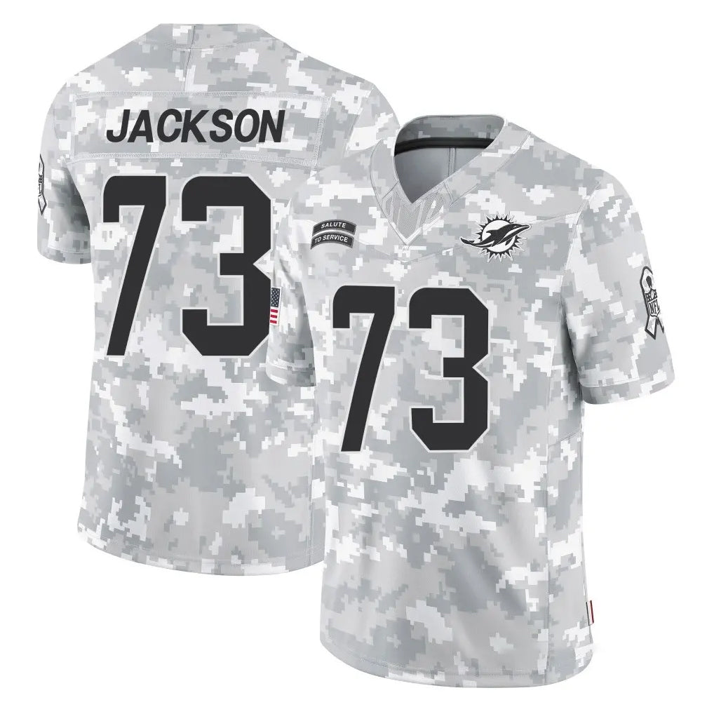 Davalo M.Dolphins #73 Austin Jackson Player Arctic Camo Salute To Service Limited Game Stitched Jerseys