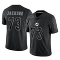 Davalo M.Dolphins #73 Austin Jackson Player Black Reflective Limited Game Stitched Jerseys