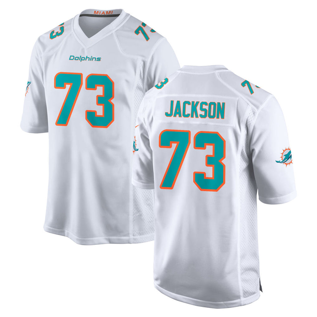 Davalo M.Dolphins #73 Austin Jackson Player White Limited Home Game Stitched Jerseys