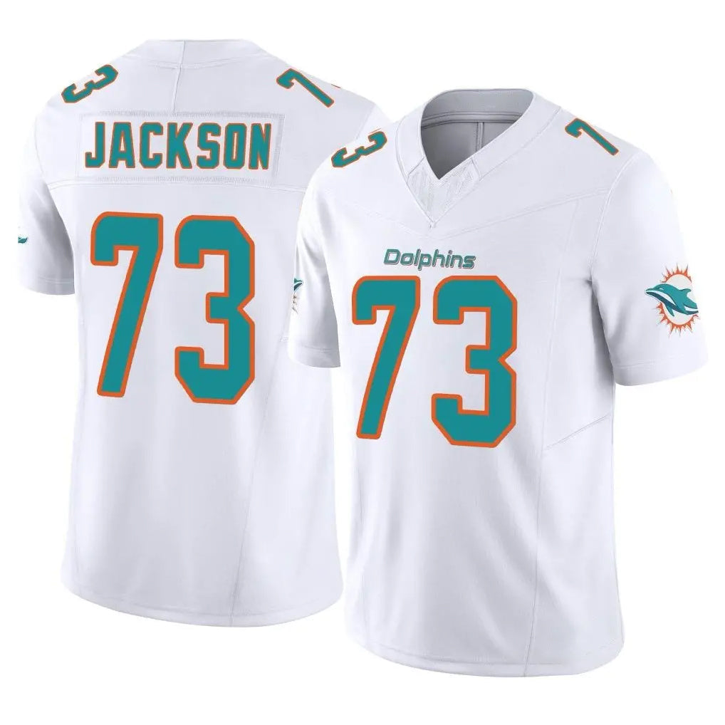Davalo M.Dolphins #73 Austin Jackson Player White Limited Vapor F.U.S.E. Home Game Stitched Jerseys