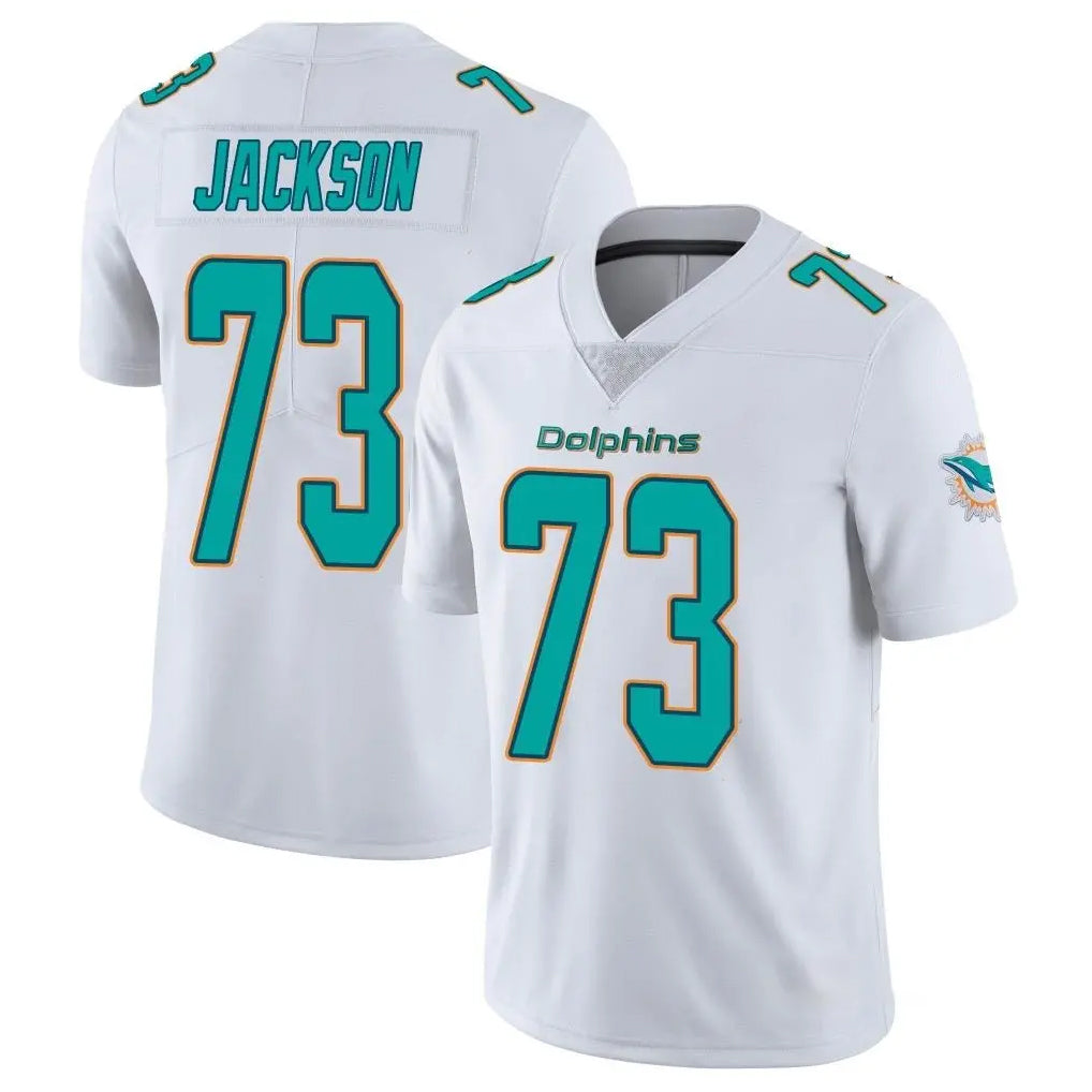 Davalo M.Dolphins #73 Austin Jackson Player White Limited Vapor Untouchable Home Game Stitched Jerseys