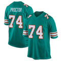 Davalo M.Dolphins #74 Kadyn Proctor Player Aqua Alternate Home Game Stitched Jerseys