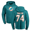 Davalo M.Dolphins #74 Kadyn Proctor Player Aqua LOGO Pullover Hoodies Limited Stitched Jerseys