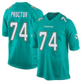Davalo M.Dolphins #74 Kadyn Proctor Player Aqua Team Color Home Game Stitched Jerseys