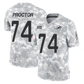 Davalo M.Dolphins #74 Kadyn Proctor Player Arctic Camo Salute To Service Limited Game Stitched Jerseys