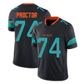 Davalo M.Dolphins #74 Kadyn Proctor Player Black Limited Pitch Rivalries Collection Home Game Stitched Jerseys