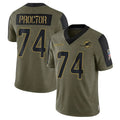 Davalo M.Dolphins #74 Kadyn Proctor Player Olive Salute To Service Limited Game Stitched Jerseys