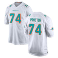 Davalo M.Dolphins #74 Kadyn Proctor Player White Limited Home Game Stitched Jerseys