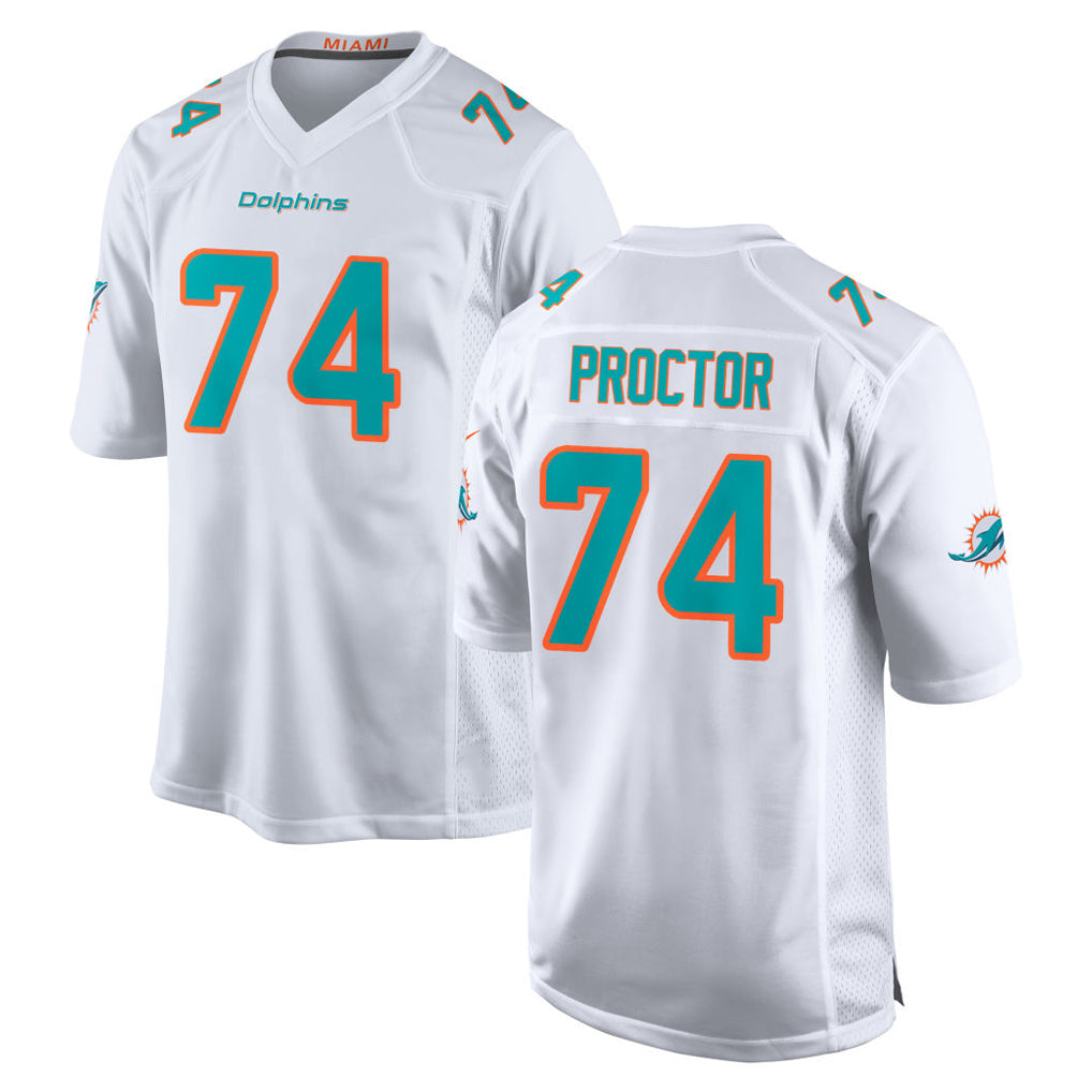 Davalo M.Dolphins #74 Kadyn Proctor Player White Limited Home Game Stitched Jerseys