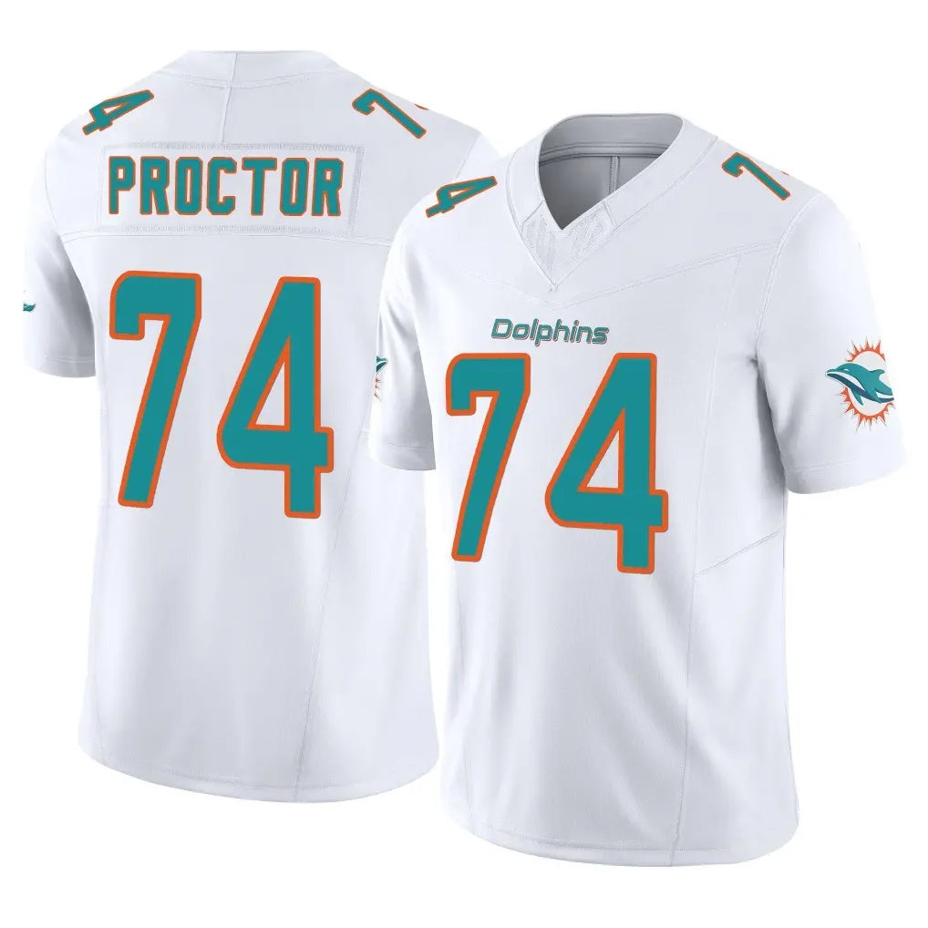Davalo M.Dolphins #74 Kadyn Proctor Player White Limited Vapor F.U.S.E. Home Game Stitched Jerseys
