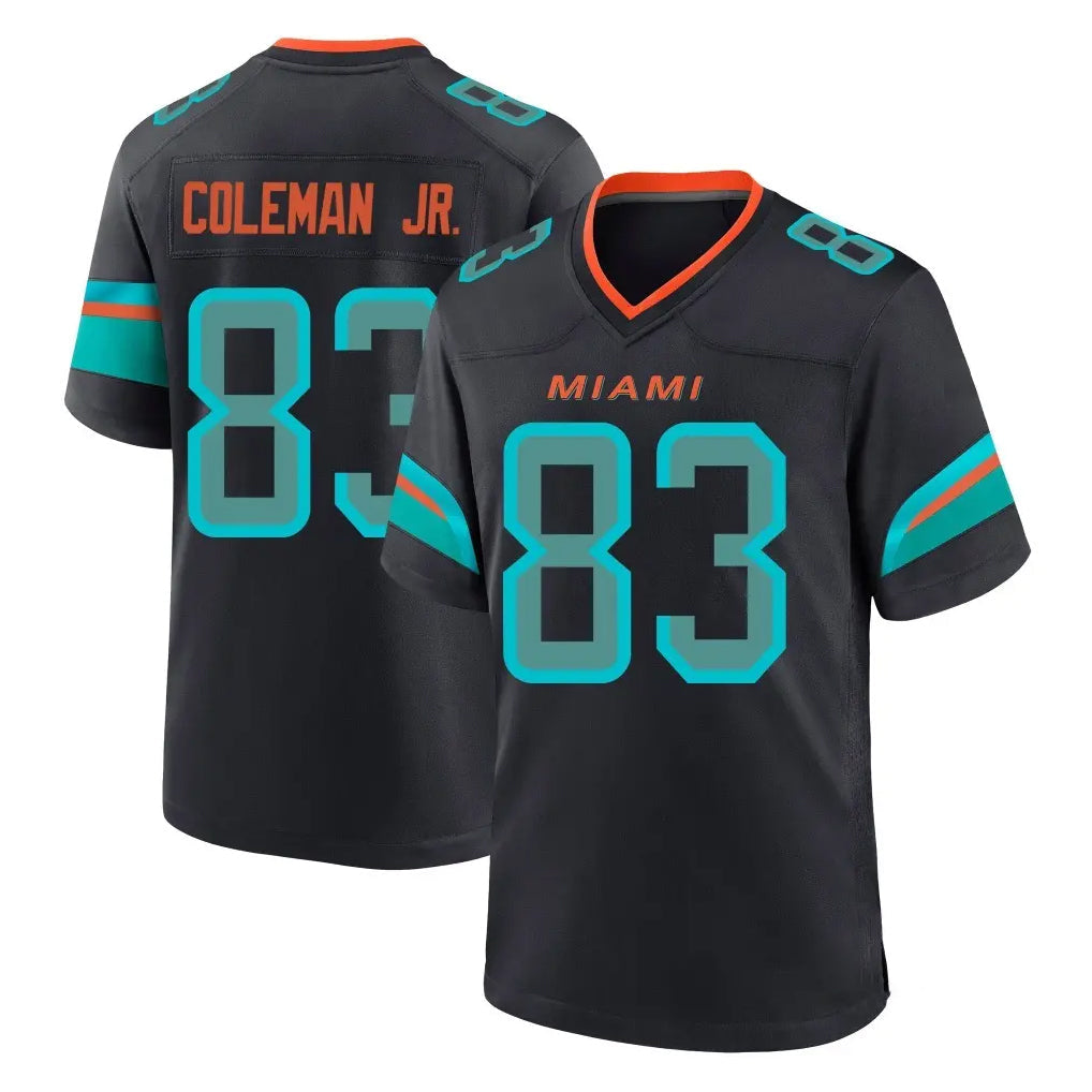 Davalo M.Dolphins #83 Kevin Coleman Jr. Player Black Pitch Rivalries Collection Home Game Stitched Jerseys