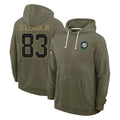 Davalo M.Dolphins #83 Kevin Coleman Jr. Player Olive Salute to Service Pullover Hoodies Limited Stitched Jerseys