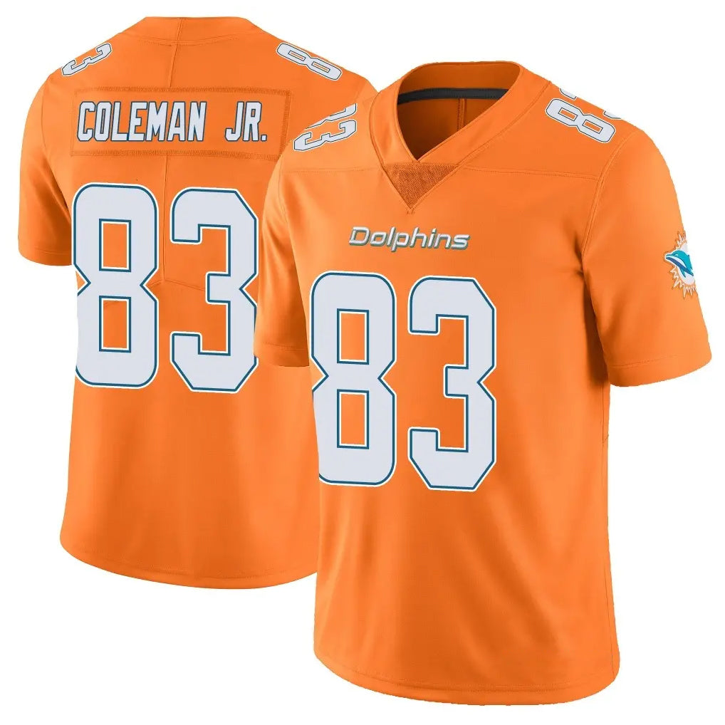 Davalo M.Dolphins #83 Kevin Coleman Jr. Player Orange Limited Home Game Stitched Jerseys