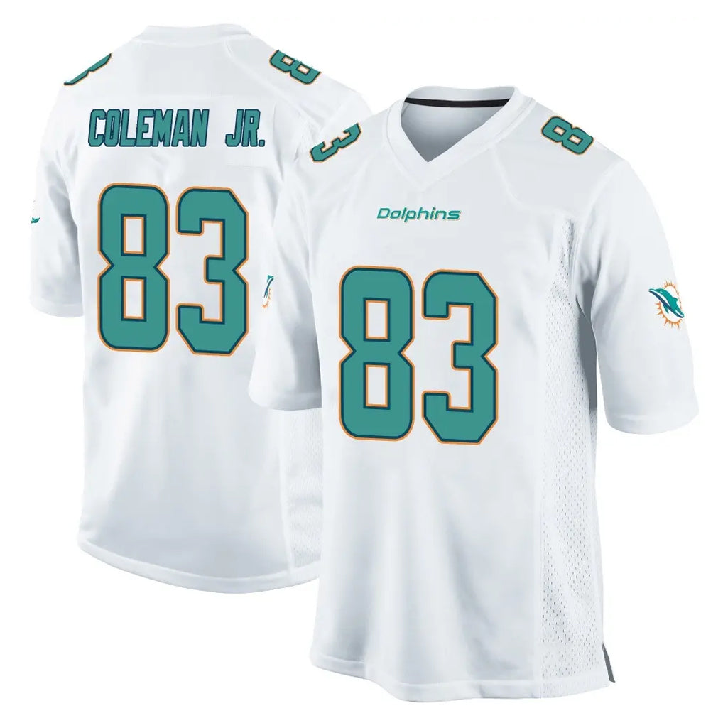 Davalo M.Dolphins #83 Kevin Coleman Jr. Player White Home Game Stitched Jerseys