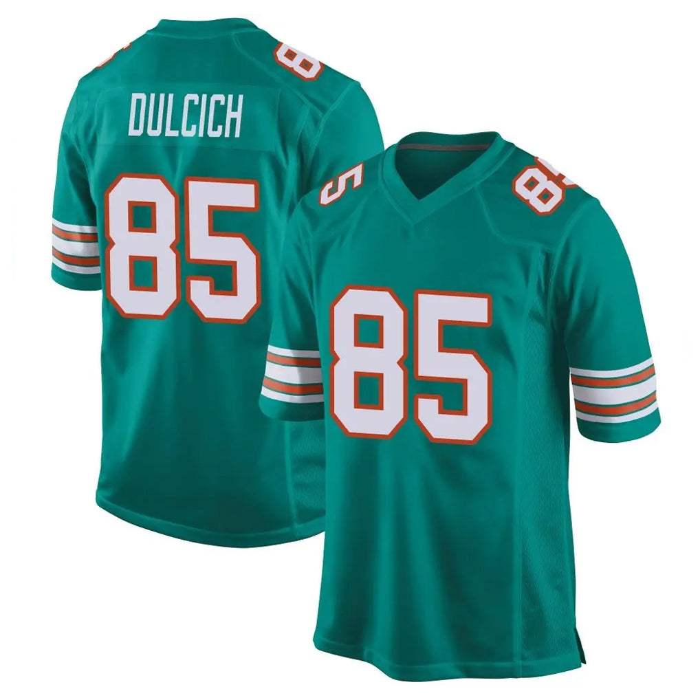 Davalo M.Dolphins #85 Greg Dulcich Player Aqua Alternate Home Game Stitched Jerseys
